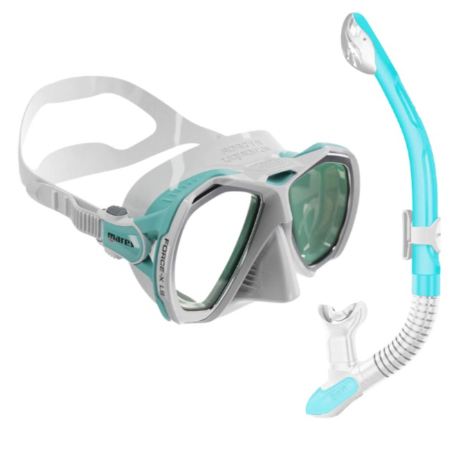 Potápěčský a šnorchlovací set FORCE-X LIQUIDSKIN + ERGO DRY