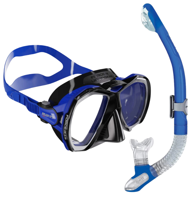 Šnorchlovací a potápěčský set FORCE-X + ERGO DRY čirý